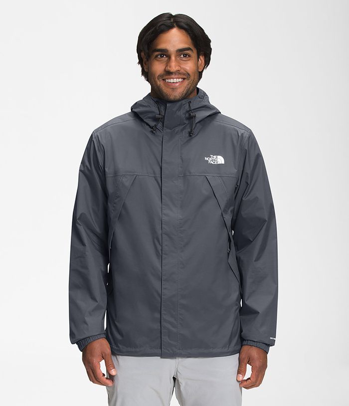 The North Face Mens Rain Jacket Antora 290NCXFZR - Grey